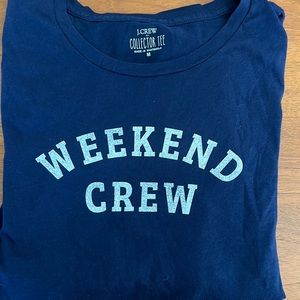 Blue Graphic - J. Crew Weekend Crew Medium Collector Tee Shirt